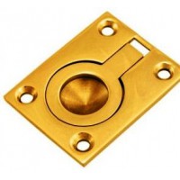 Flush Ring Polished brass budget 63mm x 51mm