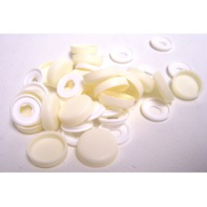 Screw Caps and Washers 16mm Cream pack of 20