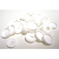 Screw Caps and Washers 8mm white pack of 20
