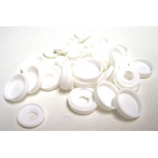 Screw Caps and Washers 8mm white pack of 100