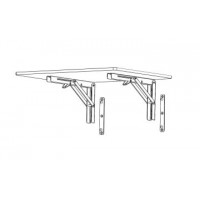 Folding seat/table bracket set removable